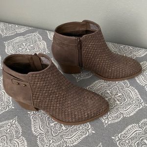 Booties size 7 light brown
